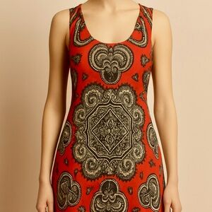Nicole Miller , Ebony Patterned Midi Dress